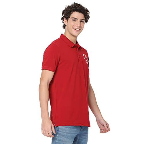 Image of Spykar Men's Cotton Solid Slim Fit T-Shirt