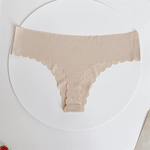 Image of Thongs for Women Seamless Underwear Low Rise Panties Thong