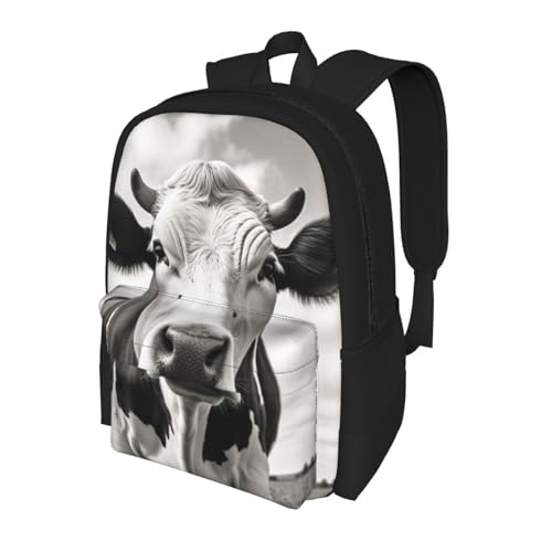 Sac à dos imprimé vache pour adulte imperméable et léger