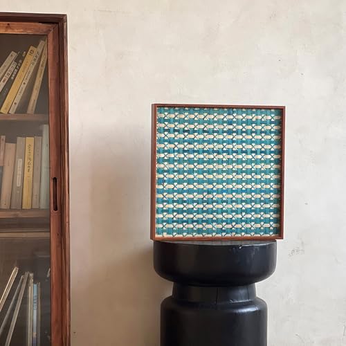 Couvercle de boîte à fusibles en bambou tressé pour compteur 40cm