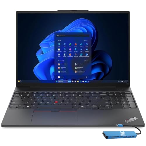 Image of Lenovo ThinkPad E16 Gen 2 16 inch Business Laptop - WUXGA - Anti-Glare - AMD Ryzen 5 7535U (> Intel i7-1360P) - 16GB DDR5-512GB SSD - Fingerprint Reader - Backlit KB - FHD Webcam - Win 11 Pro w /Copilot