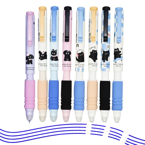 Maydahui 8 bolígrafos borrables tinta azul 0.5 mm miniatura 1