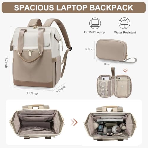 Image of PALAY Backpacks for Women 15.6 Inch Work Laptop Teacher Nurse Backpack Purse Waterproof Travel Computer Bag for Women
