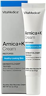 VitaMedica | Arnica & Vitamin K Topical Cream | Sensitive Skin | Softens, Calms, Moisturizes, & Restores Bruised Skin | Eye Cream | Plant Based | Vitamin C | Collagen | Skin Care | Made in USA | .5 Oz
