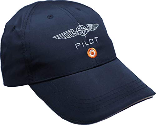 Design 4 Pilots Blue Microfiber Pilot Aviation Cap with Embroidered Pilot Wing, hat Cap Pilot Gift