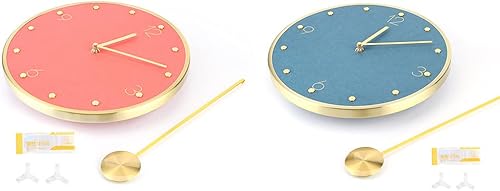 Miniatura 9 de Reloj de pared de péndulo moderno, reloj de pared grande para sala de estar, funciona con pilas, reloj de pared de péndulo silencioso para el hogar,