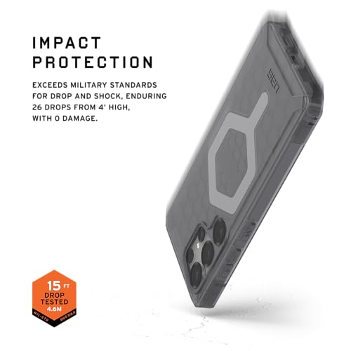 Image of Urban Armor Gear Thermoplastic Polyurethane UAG Essential Armor Rugged Slim Fit Shockproof Protective Case /Cover Designed for Galaxy S25 Ultra 5G (2025), Magnetic Charging Compatible-Ash