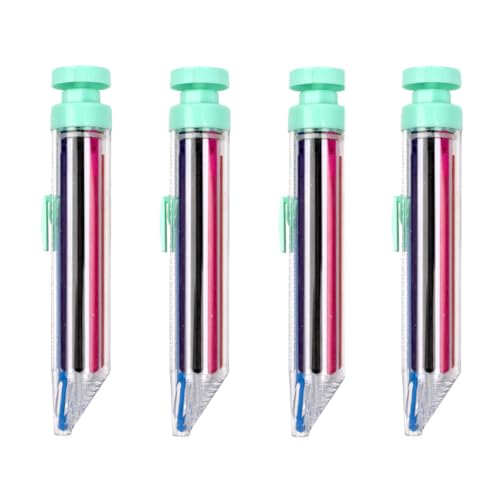 8-in-1 Retractable Rotating Crayon 15cm/5.91in Push Style Colored Graffiti Pens Painting Pencil Tool for Artists DIY Art Writing Drawing (4PCS, Green)