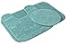 Traditional Bath Rug Seafoam 3 Piece Set - Lid, Contour, Bath Rug