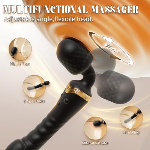 Image of Sex Toys Vibrators Wand Dildos - Adult Toys for Women Clit G Spot Stimulation, Rechargeable Waterproof Quiet Massager with 9 Powerful Vibrations, Female Womens Couples Adult Sex Toys Vibrators