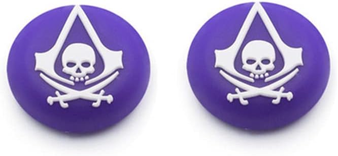 2 in 1 Analog Stick Joystick Rubber Silicone Cap Thumbstick Thumb Grip Cover Case Skin Joystick Grips for PS5 PS4 PS3 Xbox One Xbox 360 Controller (A)