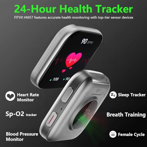 Image of FITVII Health & Fitness Tracker (Answer /Make Calls), Smart Watch with 24 /7 Heart Rate and Blood Pressure, Sleep Tracking, Blood Oxygen Monitor, 120+ Sport Modes Activity Tracker for Women Men