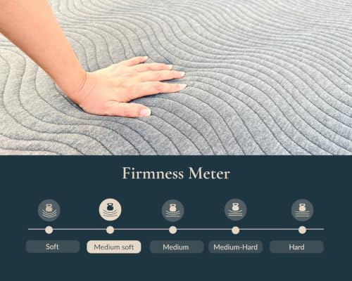 Image of Boston Aura 6-Inch Graphite Infused Certified Natural Latex Mattress, Queen Size (78x60x6 Inch), Medium-Soft | Orthopedic | Hypoallergenic | GOTS Certified Seroya Organic Fabric | 7-Year Warranty