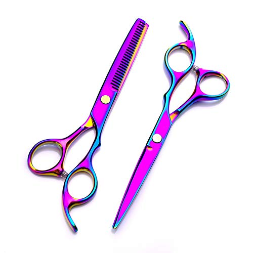 Ciseaux Toilettage Chien Ciseaux Coilettage Animaux avec Embout Round Kit de Coiffure Professionnel en Acier Inoxydable pour Chien Cat Shears Set