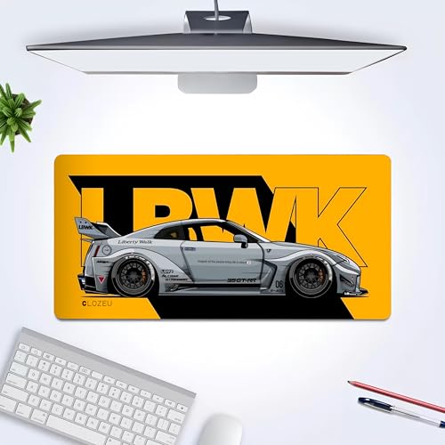 Image of Mouse Pad, Large Extended Desk Mouse Pad, Non-Slip Spill-Resistant Mousepad with Special-Textured Surface,Gamer /Office /Home 585mm x 280mm (Mouse Pad L Yellow Car I)