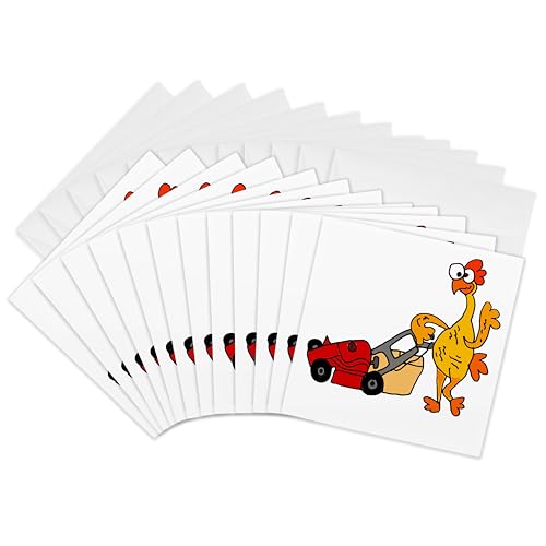Cartes de vœux humour poulet lot de 12 au format de 15,2 cm