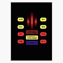 Leyland Designs Knight Rider KITT Car Dashboard Graphic Bumper Sticker Window Water Bottle Decal 5""
