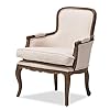 Baxton studio napoleon traditional french accent chair ash  urban country home decor