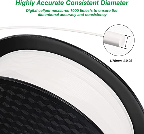 Image of Kingroon PLA 3D Printer Filament,10 Rolls, Dimensional Accuracy + /- 0.02 mm, 10kg Spool(22lbs), 1.75 mm,5Black+5White