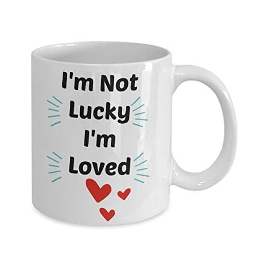 325 ml kaffemugg alla hjärtans dag present inspirerande kärlekscitat present till henne honom vän mugg med ordstäv Im not Lucky Im Loved