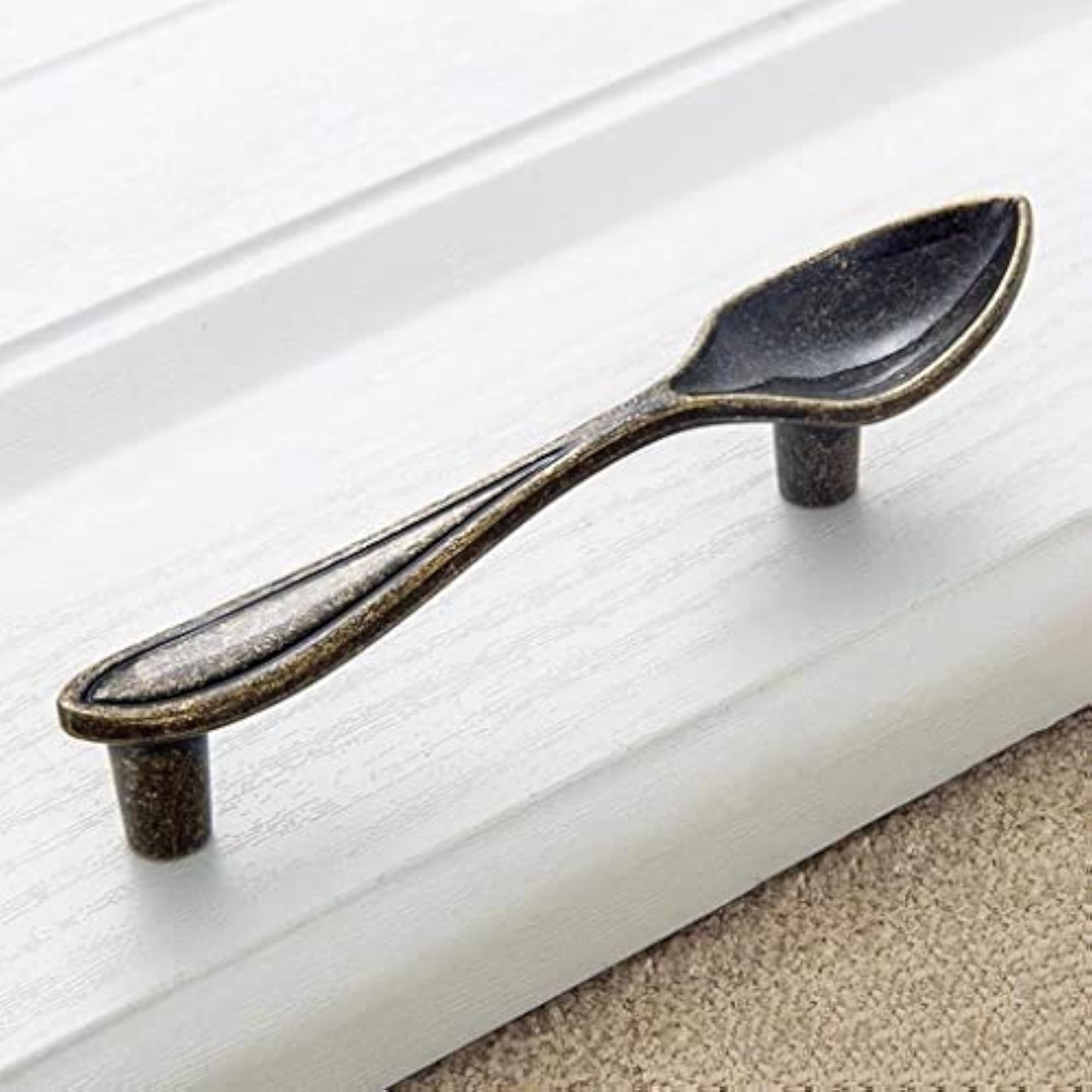 Creative Spoon Pull Handle Kitchen Cabinet Door Knob, Antique Bronze