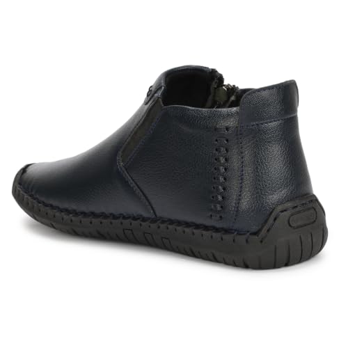 Image of Kraasa Men's Stylish Trendy Sneakers | High Tops Synthetic Side Zipper Casual Shoes | Ultra Soft Cushioned Insole | Airmix Sole Footwear