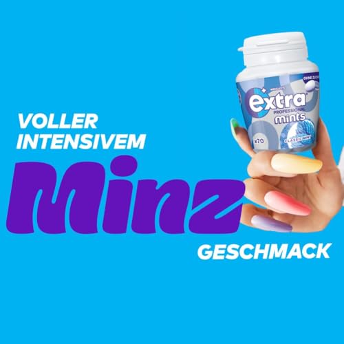 Extra Professional Mint Zuckerfreie Lutschpastillen, Multipack mit 6 x 70 Lutschbonbons, Süßigkeiten mit Minzgeschmack, Xylitol Mints, Lutschbonbons für frischen Atem