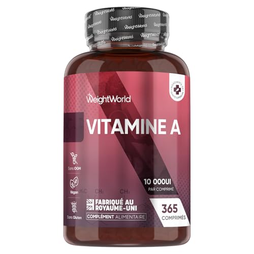 Vitamine A 10 000 UI - 365 Micro Comprimés Vegan sous Forme...