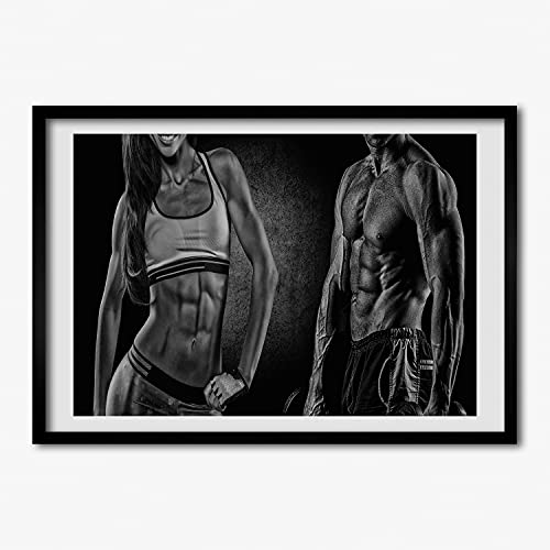 Affiche peinture Tulup 70x50 finition bois moderne cadre décoratif
