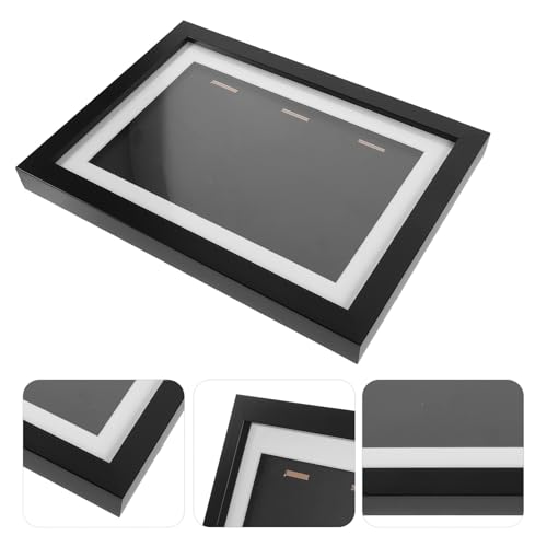 Vitrine à médailles A4 noire pour cadre d'affichage mural horizontal