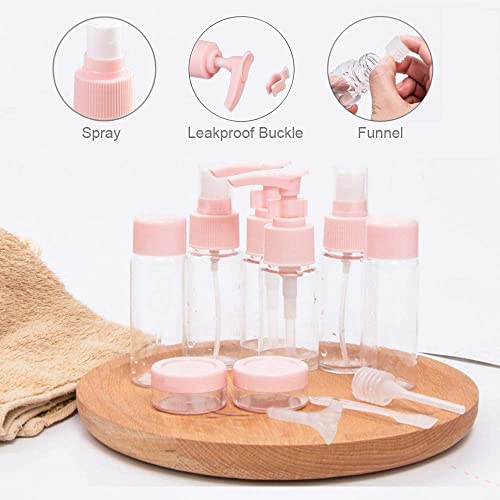 Image of Portable Travel Cosmetics Bottles Plastic Pressing Spray Bottle for Makeup, Toiletries Liquid Containers