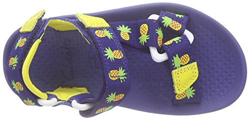 Image of Clarks Girl's Bondi Bay Inf Blue Combi Clogs