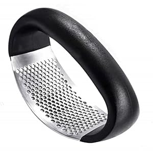 Garlic Press Crusher Rocker, YIKUER Stainless Steel Garlic Press Rocker Ginger Crusher Squeezer Mincer Kitchen Gadget Tool