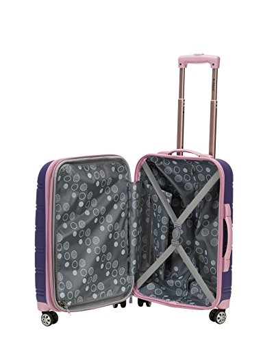 Image of Rockland Santa Fe Hardside Spinner Wheel Luggage, Violet, 20 inch Carry-on, Melbourne Hardside Expandable Luggage With Spinner Wheels