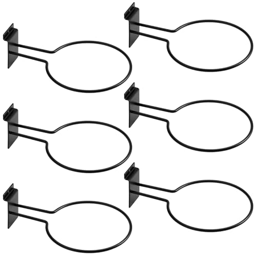 SINCHEEWAY 6 Pack Slatwall Ball Holder, Slatwall Accessory for Sports Ball Storage, Steel Ball Rack for Basketball, Football, Soccer, Volleyball by SINCHEEWAY - Used condition - US$21.19