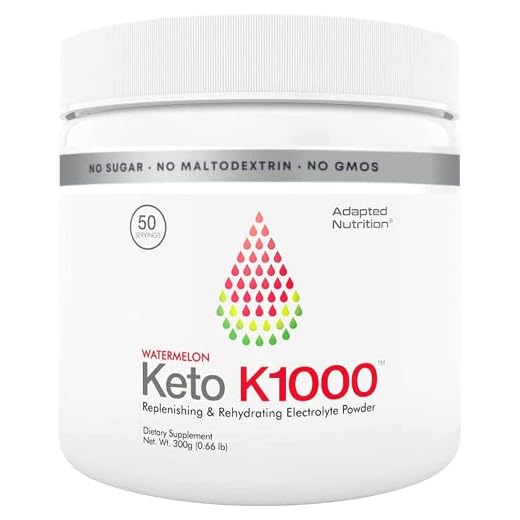 Keto K1000 Electrolyte Powder | Hydration Supplement Drink Mix | Boost Energy & Beat Leg Cramps | No Maltodextrin or Sugar | Watermelon, Lighter Stevia Taste | 50 Servings