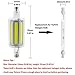 R7S 78mm COB LED Bulbs - Daylight 6000K - 8W / 500LM - Not Dimmable - AC85-265V - J Type Double Ended 70W R7S J78 Halogen Bulb Replacement (Pack of 4)