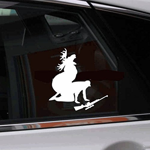 Alamor Moose Hunting Funny Car Stickers Auto Truck Veicolo Moto Decal-Bianco