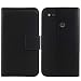 Produktbild Lankashi Flip Echt Leder Tasche Für Fairphone 3/3+ / 3 Plus 5.65" Hülle Lederhülle Handyhülle Handy Tasche Book Brieftasche mit Kartenfächer Schutz Abdeckung Premium Cover Case Etui (Schwarz)