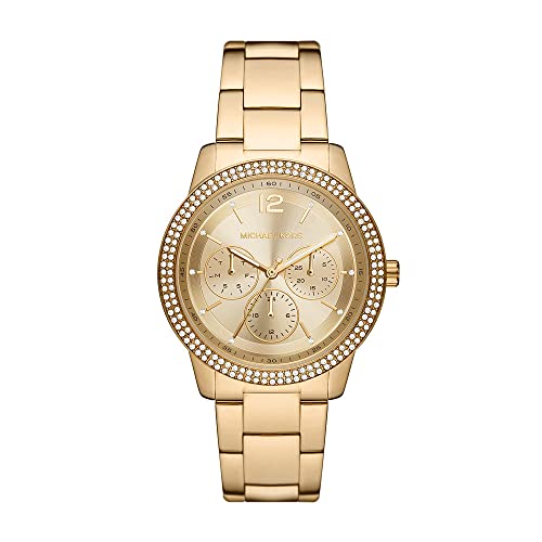 Michael Kors Reloj multifunción para mujer Tibby de acero inoxidable en tono dorado, MK6927