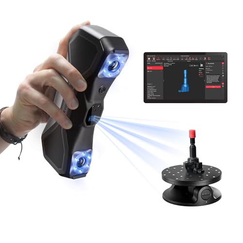 Revopoint MetroX Scanner 3D per Stampa 3D, Precisione fino a 0,01 mm, Accuratezza Metrologica, Fino a 60 fps, Laser Blu,...