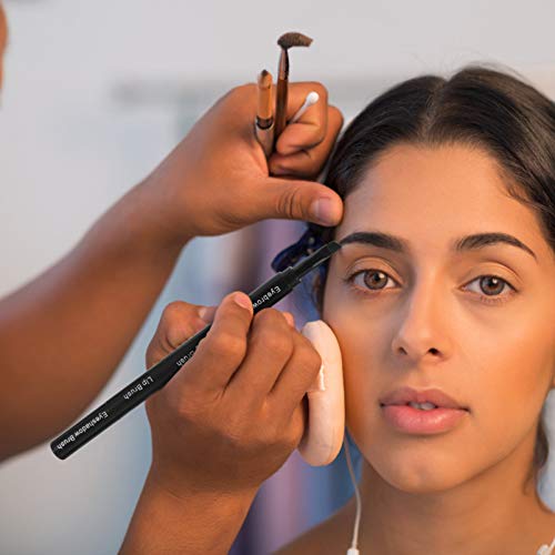 Lurrose 4 em 1 Pincel de Maquiagem, Design Combinado, Pincéis de Maquiagem, Pincel de Sombra, Pincel