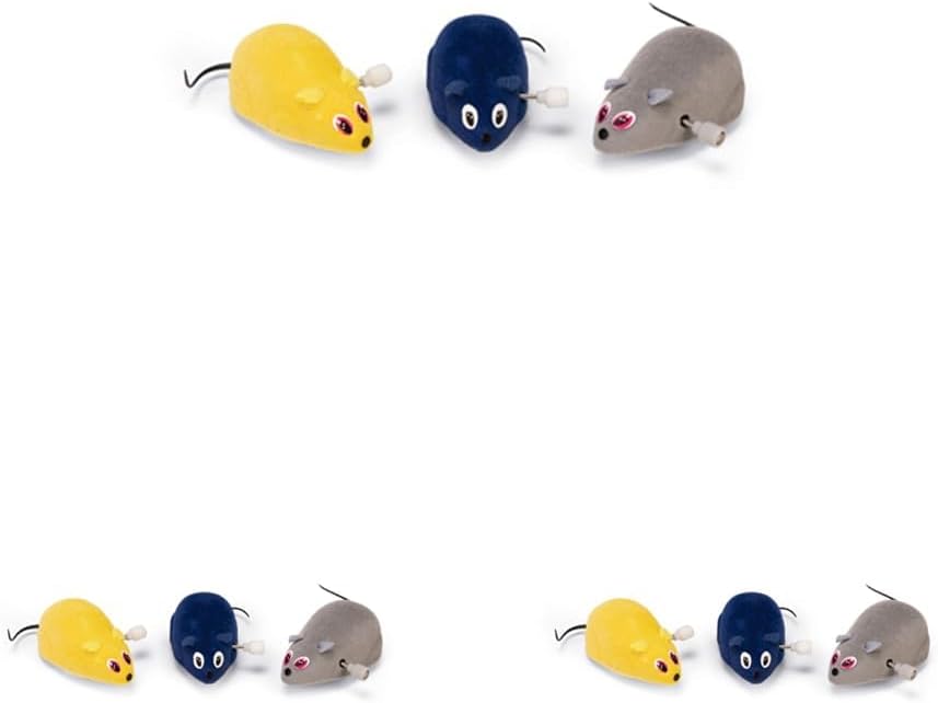 Beeztees Kedi Oyuncağı Kurmalı Fare, 6,5x5x3cm (3 paketi)