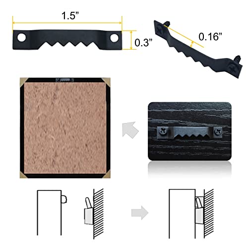 Eesteck 50 Pack Small Sawtooth Picture Hangers Steel Picture Hanging Picture Frames Hangers With Screws Picture Hang Solutions, For Hanging Clock Paintings Artwork Picture Frame Hook Photos (Black) #TOP4