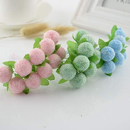 Regali di Fiori Artificiali 10 Pezzi di Adorabili Fiori Artificiali con Palline di Schiuma per la casa, Ghirlanda Fai da Te con Pompon, Scatola Regalo, Giocattoli Decorativi, Fiori Finti