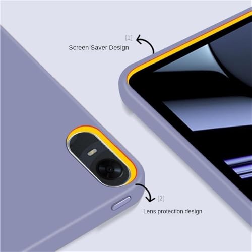 Funda Lenovo Pad 2024 con carcasa de silicona triple pliegue resistente azul 4
