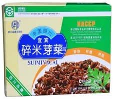 横浜中華街 四川宜賓　砕米芽菜（青菜の醤油漬け）刻み　400ｇ、青菜の芽を使って作る、四川省宜賓名産の漬物♪