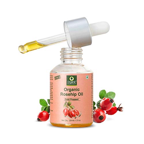 Organic Harvest Cold-Pressed Rosehip Seed Oil, Boosts Collagen Pr...