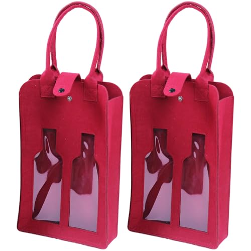 Bolsas de vino de fieltro para evitar roturas de botellas con asa resistente 2