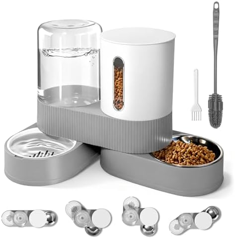Automatic Gravity Cat Dog Feeder and Water Dispenser with 304 Sta...